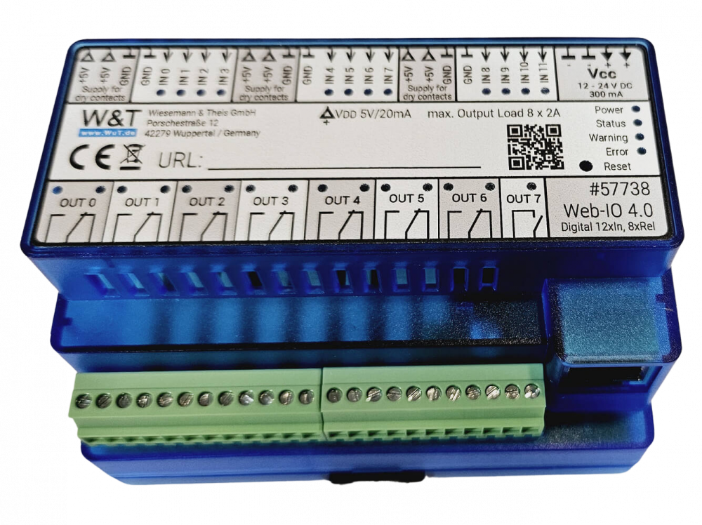 Ethernet IO remote inputs outputs 24V 12xDI, 8xDO relay | FOXON