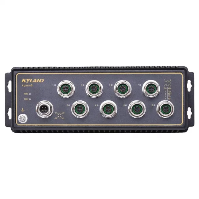 Aquam5/8, 5/8 port průmyslový switch EN50155, IP65/67, FOXON