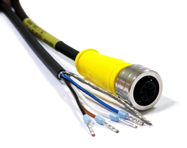 Power supply cable M12, 10 meters