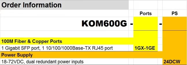 Optický převodník KOM600G, 2 portový 10/100/1000M, nemanaž. převodník z metalických vedení (RJ45) na optické médium (SFP), FOXON
