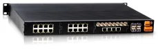 SICOM3024P Switch, 24 portový manažovatelný modulový switch,20 portů 10/100M, 4 porty 10/100/1000M, FOXON