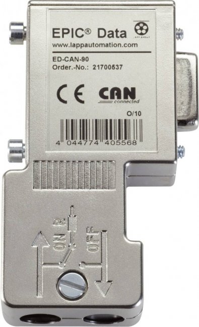 Konektor pro CAN, CANbus a DeviceNET, kabel 90°, bez PG portu