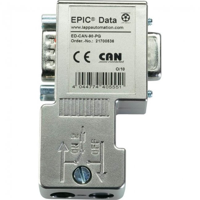 Konektor pro CAN, CANbus a DeviceNET, kabel 90°, s PG portem