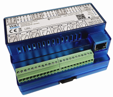 Ethernet IO vzdálené digitální vstupy výstupy 24V: 12xDI, 8xDO relé, Modbus TCP, REST, MQTT, OPC UA