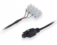 Power cable with 4-way screw terminal